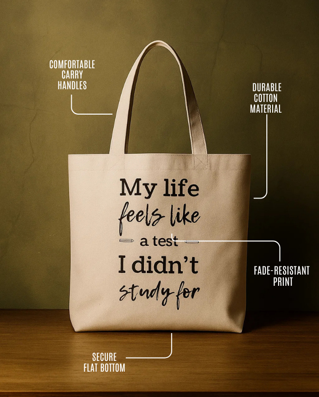 My Life Feels Like a Test I Didn't Study For Tote