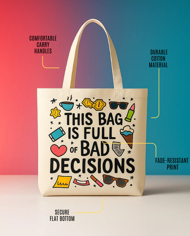 This Bag is Full of Bad Decisions Tote
