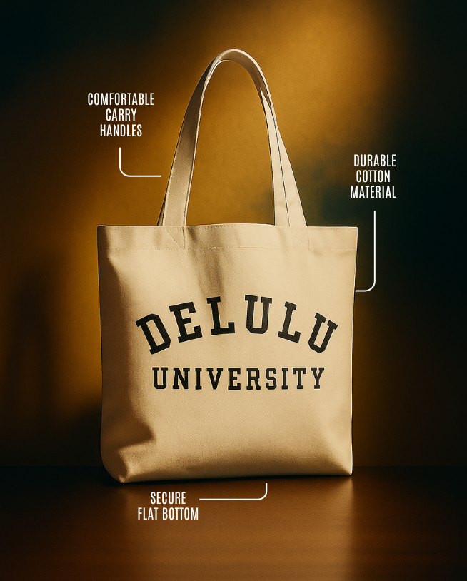 Delulu University Tote